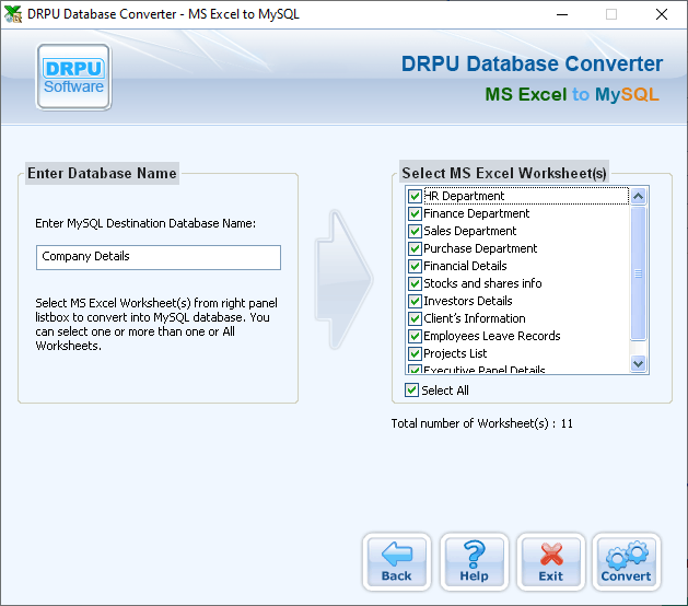 Database Converter For MS SQL To MySQL