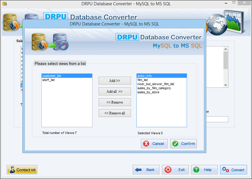 Database Converter For MS SQL To MySQL